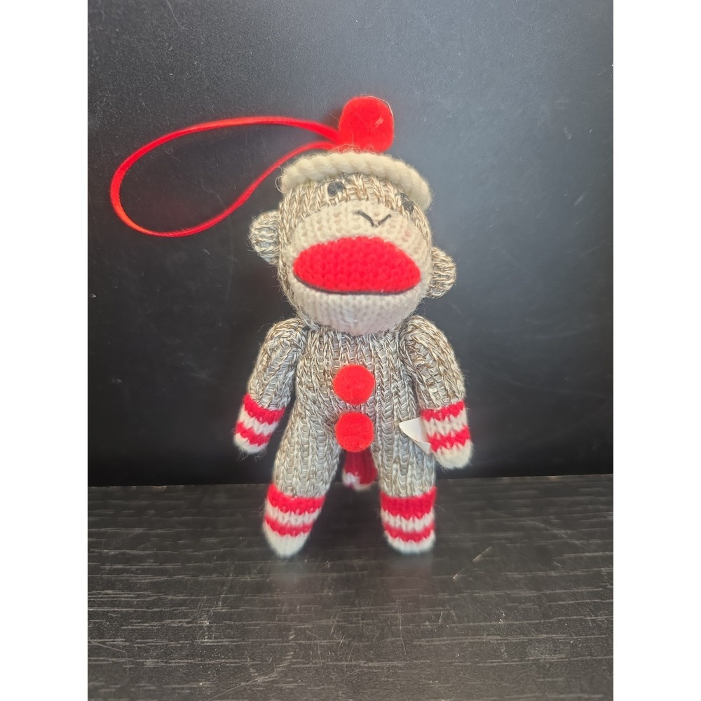 Sock Monkey Christmas Ornament !‎ Small 5"